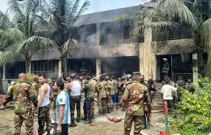 Bangladesh Air Force Plane Crashes Near Campus. 19 people died