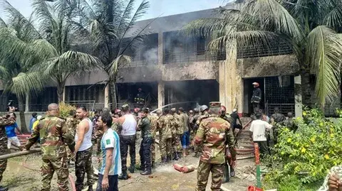 Bangladesh Air Force Plane Crashes Near Campus. 19 people died