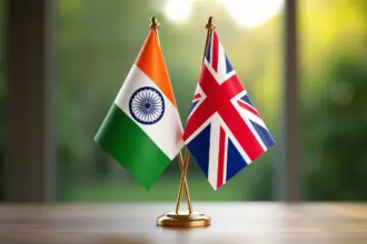 India UK Free Trade Agreement reduces tariffs on British goods to 3%, boosting bilateral trade and economic ties.