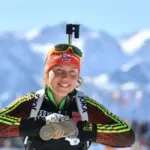 German biathlete
