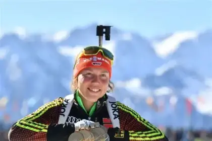 German biathlete