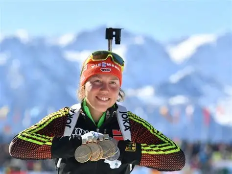 German biathlete