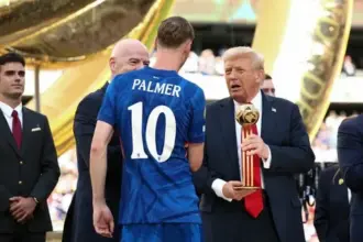 Trump pays homage to legends at Club World Cup event