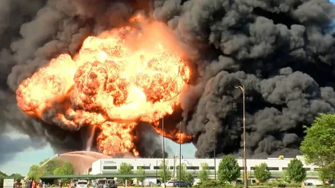 UAE Ras Al Khaimah factory fire draws major response