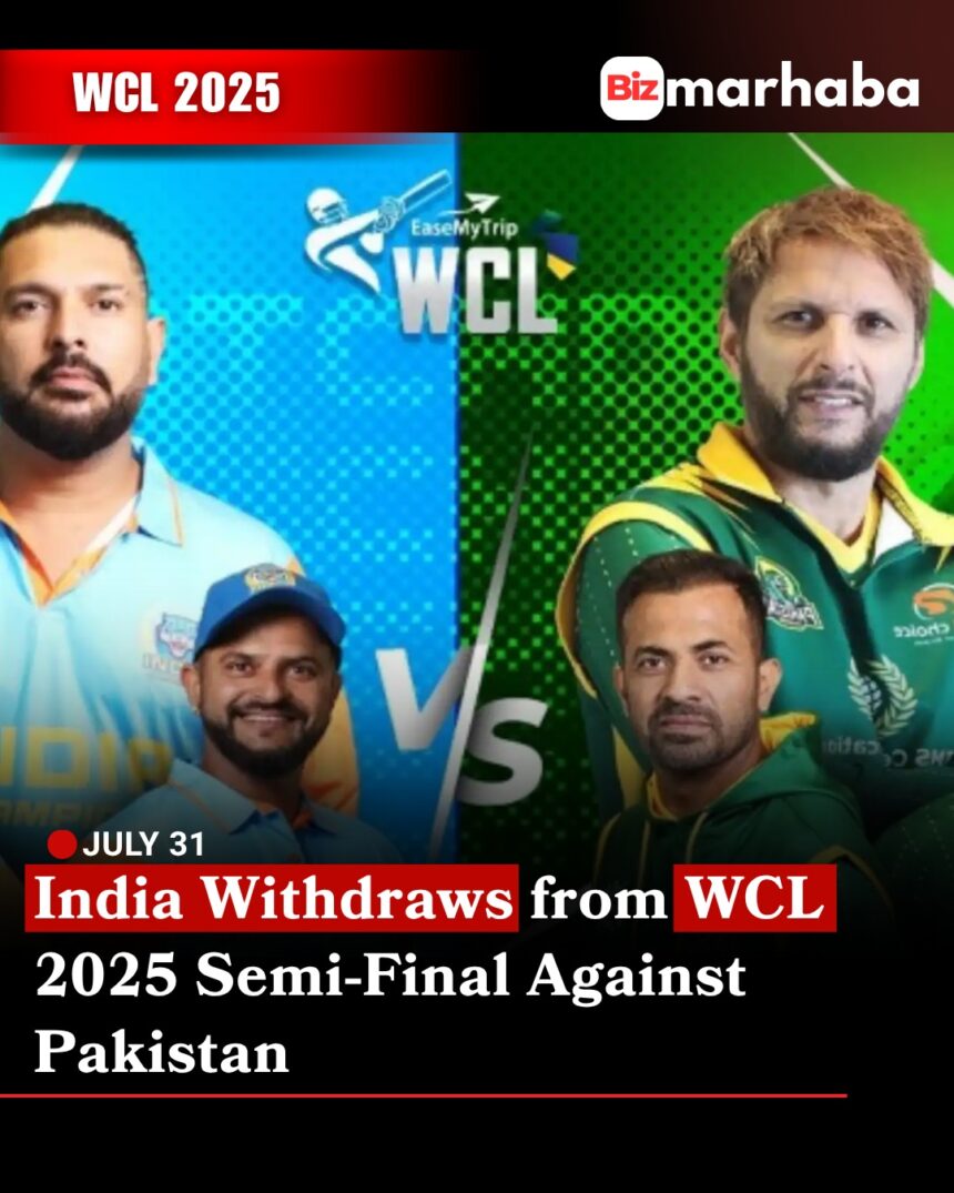 Pak vs Ind cricket match cancelled over WCL 2025 semifinal row.