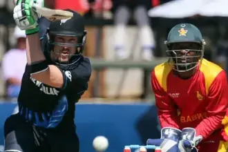 New Zealand vs Zimbabwe T20 match ends in a 60-run win for NZ as Seifert and Ravindra shine, sealing a spot in the tri nation series 2025 final.
