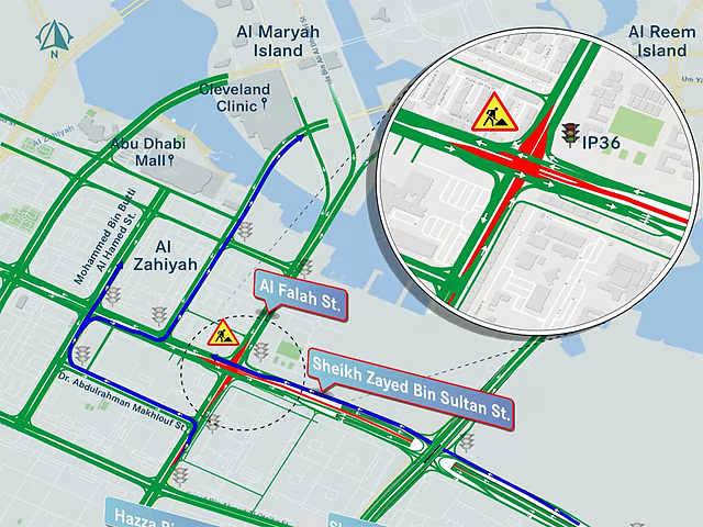 Al Falah and Sheikh Zayed bin Sultan Intersection Closed