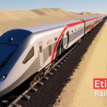Etihad Rail project connects UAE cities with passenger services by 2026, including Dubai to Abu Dhabi train links.