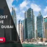 Most expensive area in Dubai featuring Palm Jumeirah and Jumeirah Bay Island luxury living.