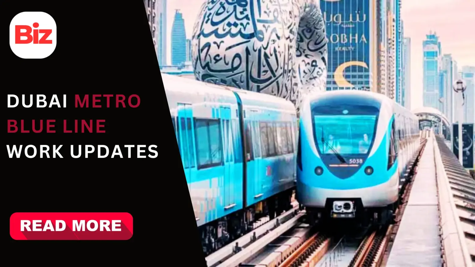 Dubai Metro Blue Line work with route, stations, and key updates
