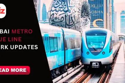 Dubai Metro Blue Line work with route, stations, and key updates