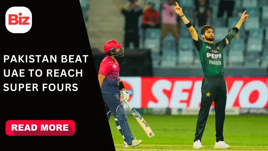 UAE vs Pakistan Asia Cup 2025 match where Pakistan sealed Super Fours spot.