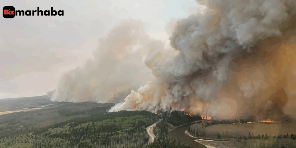 How do wildfires start and fuel air pollution?